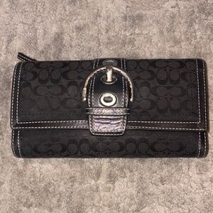 Coach Black and Silver Women's Wallet